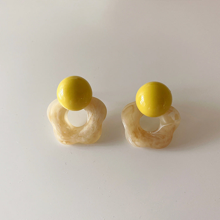 Wholesale Resin Flowers Ear Studs